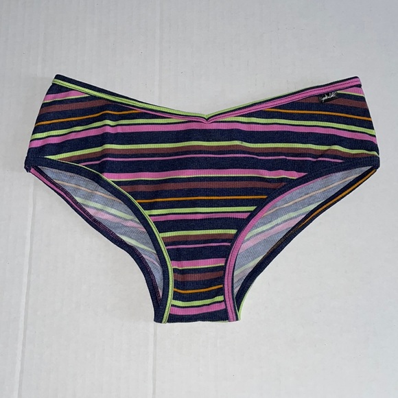 NWT PINK By Victoria Secret Panty - Stripe Print - Size L - Picture 4 of 10